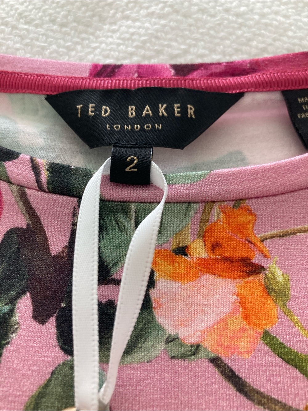 Ted Baker Serenity Fitted Tee in Lilac Floral - Picture 3 of 9